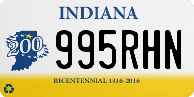 IN license plate 995RHN