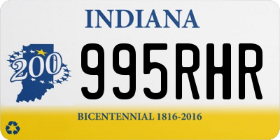 IN license plate 995RHR