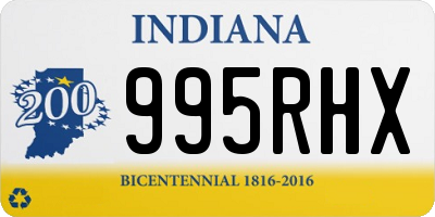 IN license plate 995RHX