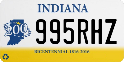 IN license plate 995RHZ