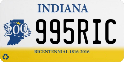 IN license plate 995RIC