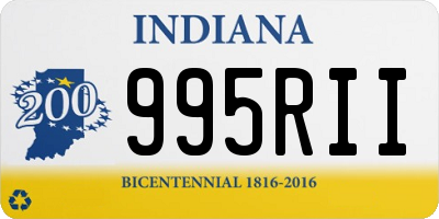 IN license plate 995RII