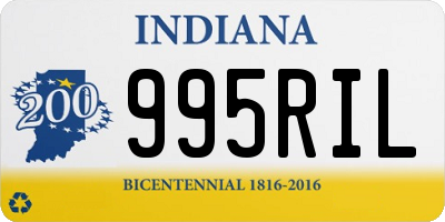 IN license plate 995RIL