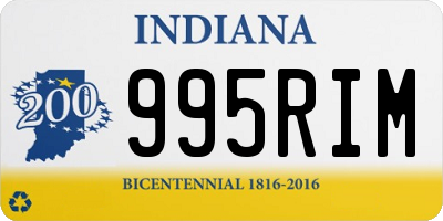 IN license plate 995RIM