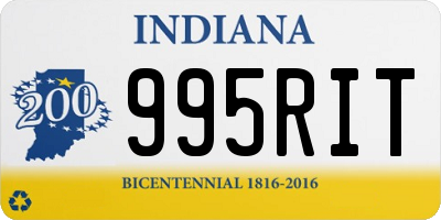 IN license plate 995RIT