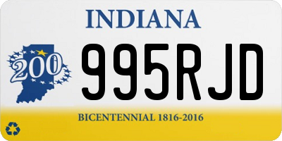 IN license plate 995RJD