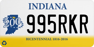 IN license plate 995RKR