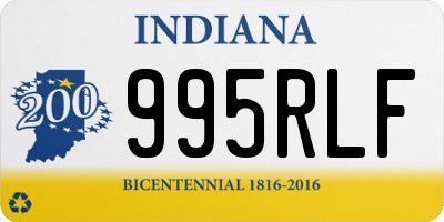 IN license plate 995RLF