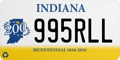 IN license plate 995RLL