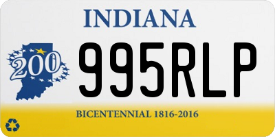 IN license plate 995RLP