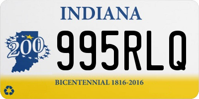 IN license plate 995RLQ