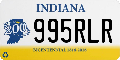 IN license plate 995RLR