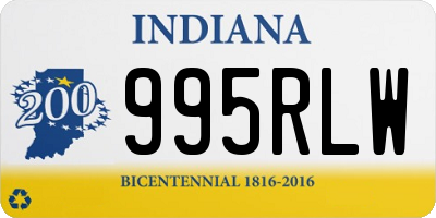 IN license plate 995RLW