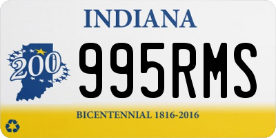 IN license plate 995RMS