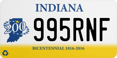 IN license plate 995RNF