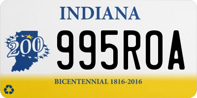 IN license plate 995ROA