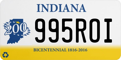 IN license plate 995ROI