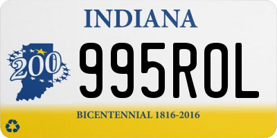 IN license plate 995ROL