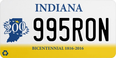 IN license plate 995RON