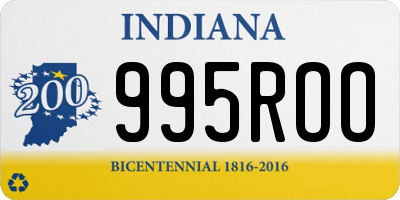 IN license plate 995ROO