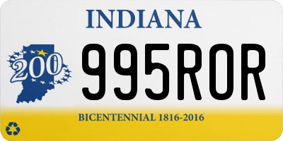 IN license plate 995ROR