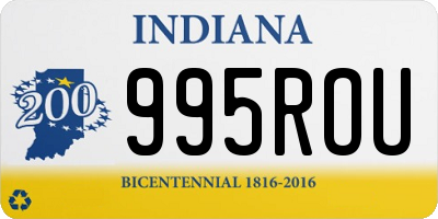 IN license plate 995ROU