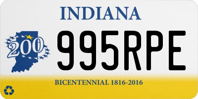 IN license plate 995RPE