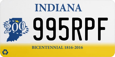 IN license plate 995RPF