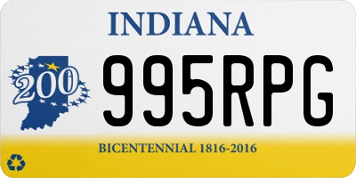 IN license plate 995RPG