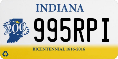 IN license plate 995RPI