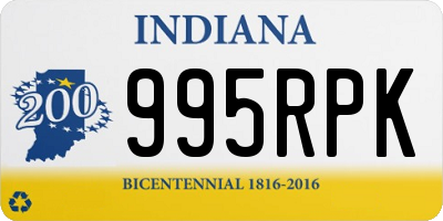 IN license plate 995RPK