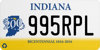 IN license plate 995RPL