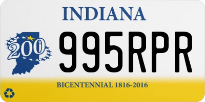 IN license plate 995RPR