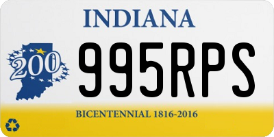 IN license plate 995RPS