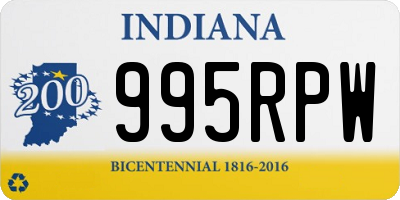 IN license plate 995RPW