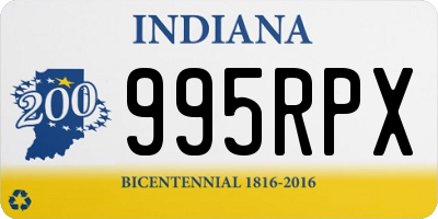 IN license plate 995RPX