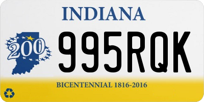 IN license plate 995RQK