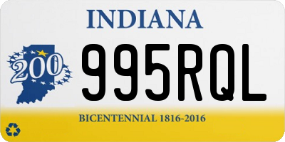 IN license plate 995RQL