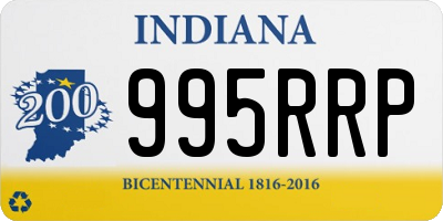 IN license plate 995RRP