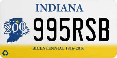 IN license plate 995RSB