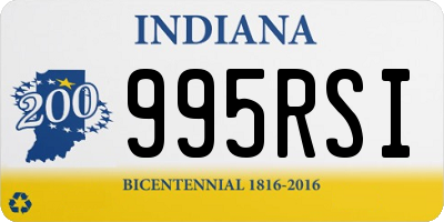 IN license plate 995RSI