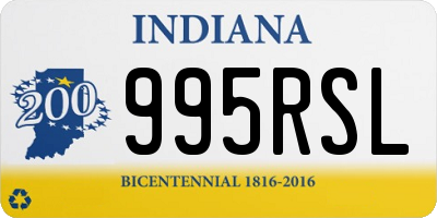 IN license plate 995RSL