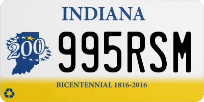 IN license plate 995RSM