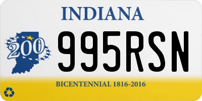 IN license plate 995RSN