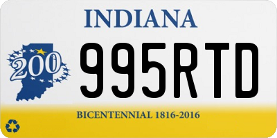 IN license plate 995RTD