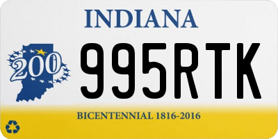 IN license plate 995RTK