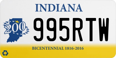 IN license plate 995RTW