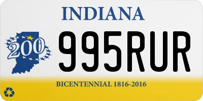 IN license plate 995RUR