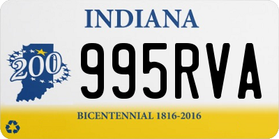 IN license plate 995RVA