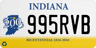 IN license plate 995RVB